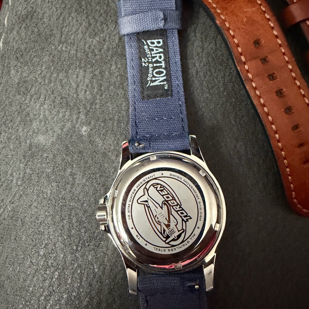 Toragen T9 GMT Watch with Blue Strap and Brown Leather Strap - Picture 2 of 4